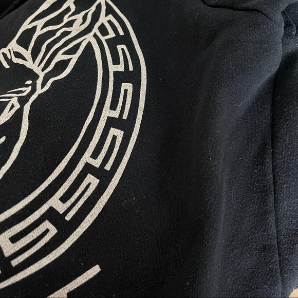 5 PREVIEW sz M Open Front Sweatshirt Black French Bulldog Salvatore Long sleeve - Picture 9 of 9